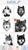 Wolf Pixel Art الملصق