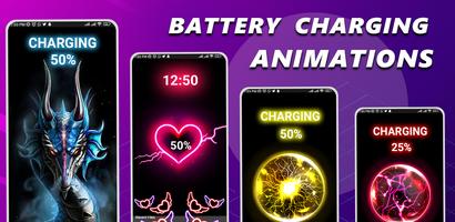 Battery charging animation 3d poster
