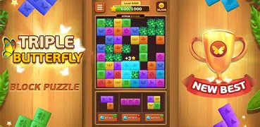 Triple Butterfly: Block Puzzle