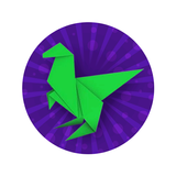 ikon Origami dinosaurus dan naga