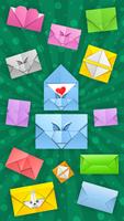 Enveloppes origami en papier Affiche