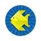 摺紙魚和紙水生動物 圖標