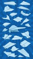 Aviones voladores de origami Poster