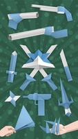 Instructies voor origamiwapens-poster