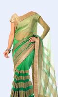 Women Transparent Saree Photo  Affiche