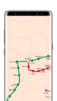 mapa del metro de Santiago Affiche