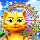 Tema de gato y diversión icono