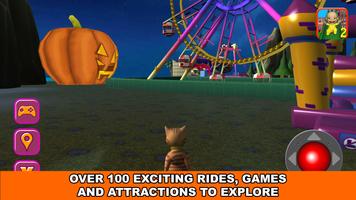 Poster Halloween Cat Theme Park 3D