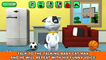 Talking Baby Cat Max Pet Games screenshot 1