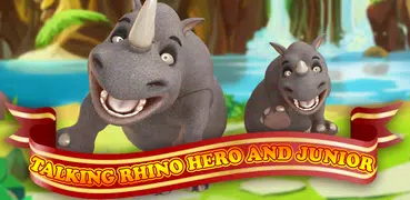 Falar Rhino herói e Junior