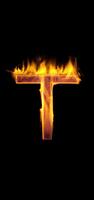 برنامه‌نما Fire Letter T Live Wallpaper عکس از صفحه