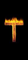 برنامه‌نما Fire Letter T Live Wallpaper عکس از صفحه