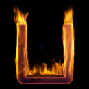 Fire Letter U Live Wallpaper APK