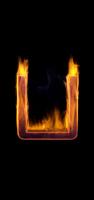 Fire Letter U Live Wallpaper screenshot 2