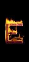 Fire Letter E Live Wallpaper screenshot 1
