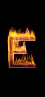 Fire Letter E Live Wallpaper screenshot 2
