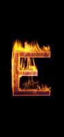 Fire Letter E Live Wallpaper screenshot 3
