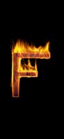 Fire Letter F Live Wallpaper poster