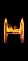 Fire Letter H Live Wallpaper screenshot 1