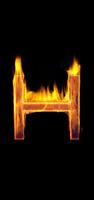 Fire Letter H Live Wallpaper screenshot 3