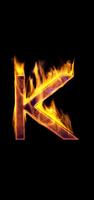 Fire Letter K Live Wallpaper screenshot 1