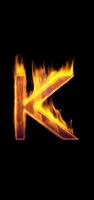 Fire Letter K Live Wallpaper screenshot 2