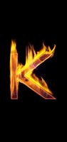 Fire Letter K Live Wallpaper screenshot 3