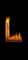 برنامه‌نما Fire Letter L Live Wallpaper عکس از صفحه