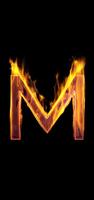 Fire Letter M Live Wallpaper syot layar 1