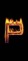 Fire Letter P Live Wallpaper 截图 1