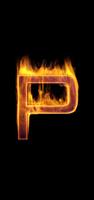 Fire Letter P Live Wallpaper 截图 2