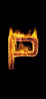 Fire Letter P Live Wallpaper 截图 3