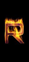 برنامه‌نما Fire Letter R Live Wallpaper عکس از صفحه