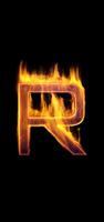 برنامه‌نما Fire Letter R Live Wallpaper عکس از صفحه