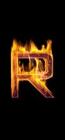 برنامه‌نما Fire Letter R Live Wallpaper عکس از صفحه