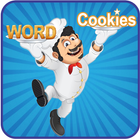 woord puzzel verhaal chef-kok cookie-icoon