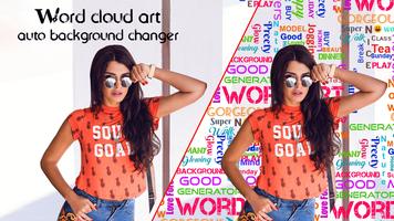 Word Cloud Art Auto Background Editor Affiche