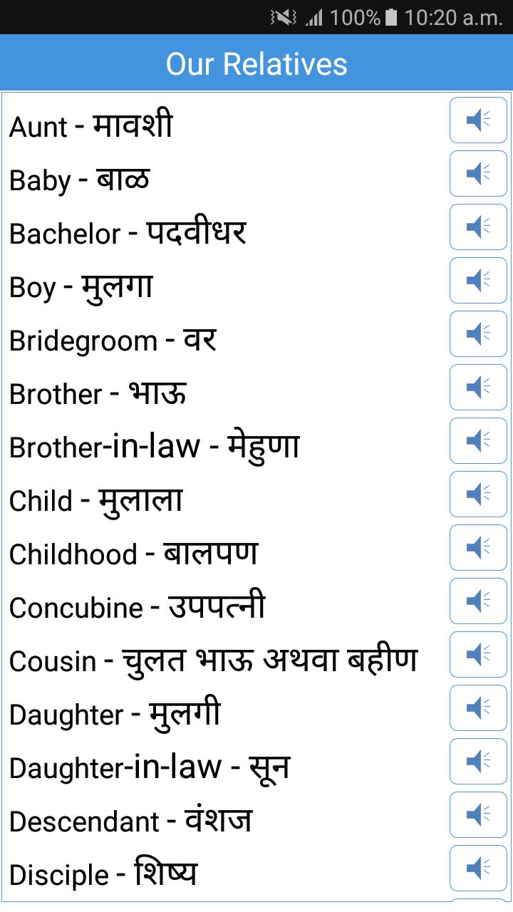 Daily Words English to Marathi for Android - APK Download
