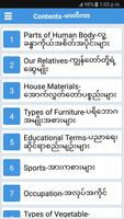 Daily Words English to Myanmar Affiche