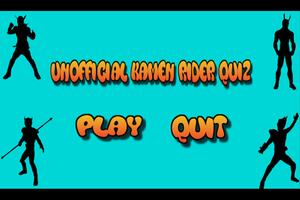 Unofficial Kamen Rider Quiz-poster