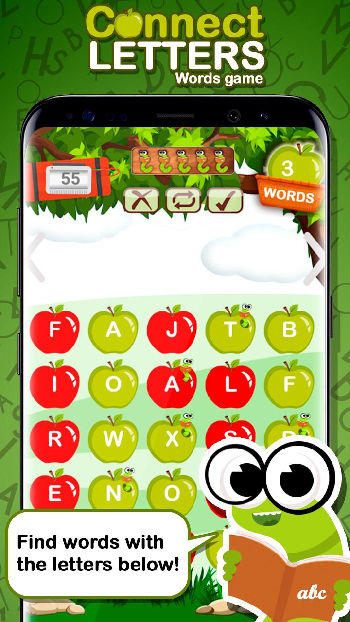 7 words game. Word games. Android game first Letter p.
