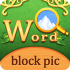word block pic icône