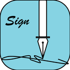 Sign your work document icon