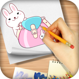 Draw cute Back to School Supplies - Kawaii drawing icono