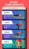 Plank workout 30 day challenge poster