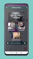 Workout at home with dumbbells постер