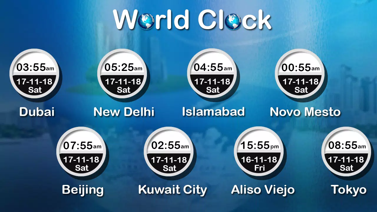 Wereldklok - Digitale wekker en stopwatch APK voor Android Download