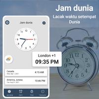 Jam dunia Aplikasi Alarm Cerda poster