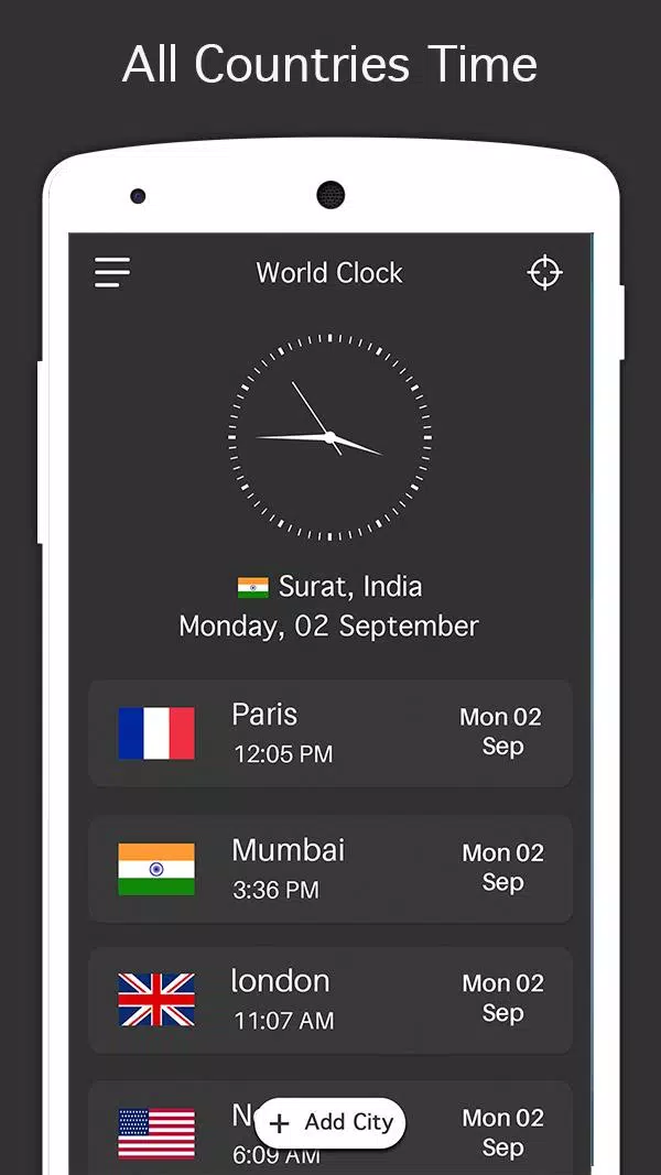 Descarga de APK de Reloj mundial con widget - Hora de todos los paíse para  Android