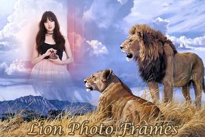 Lion Photo Frame Affiche